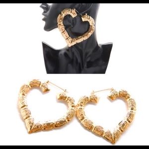Heart Shape Bamboo Earrings!